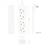 AISENS Regleta de 4 Tomas Blanca con Cable de 1,4m